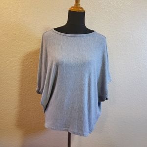 Michael Stars Verna Dolman Sleeve Knit Sweater Top M Grey NWOT